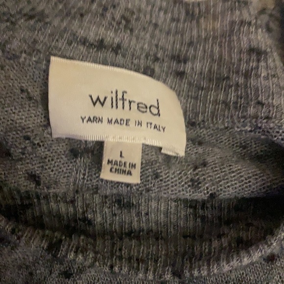 Aritzia/Wilfred grey/blue spec stretch Oversize sweater, size LG - Picture 2 of 2